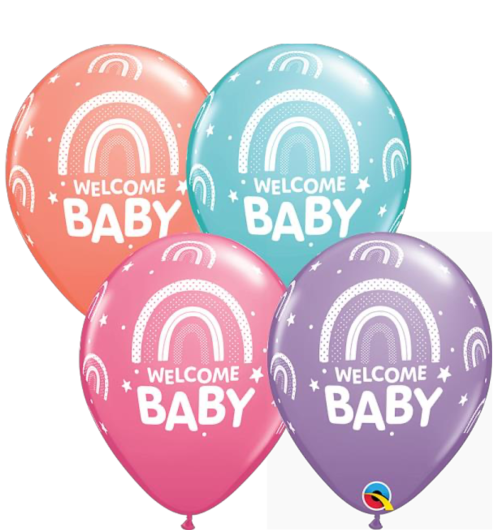 Globos impresos Qualatex Arcoiris Baby
