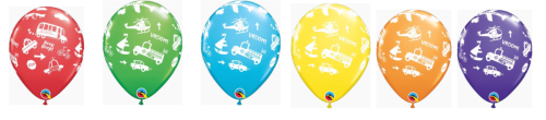 Globos impresos Qualatex Transportes