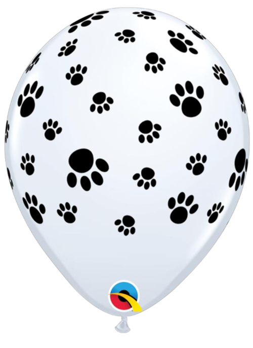 Globos impresos Qualatex Huellitas de perro