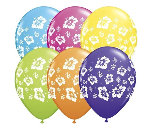 Globos impresos Qualatex Flores tropicales