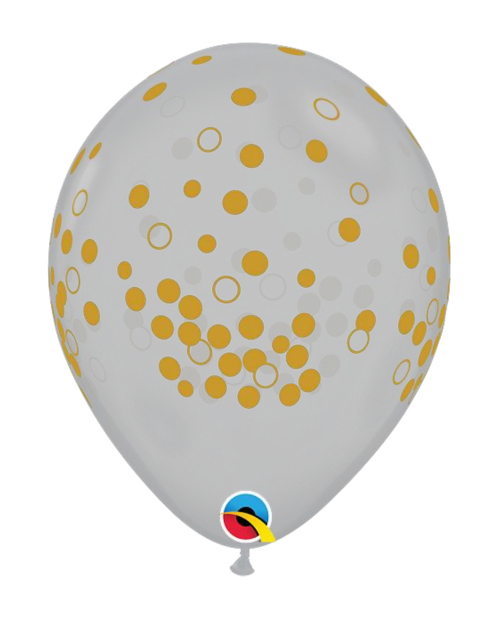 Globos impresos Qualatex Conffeti dorado