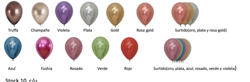 Bolsa de globos Reflex 12”