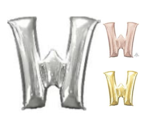 Globo de Letra W de 34” Marca Anagram/Convergram