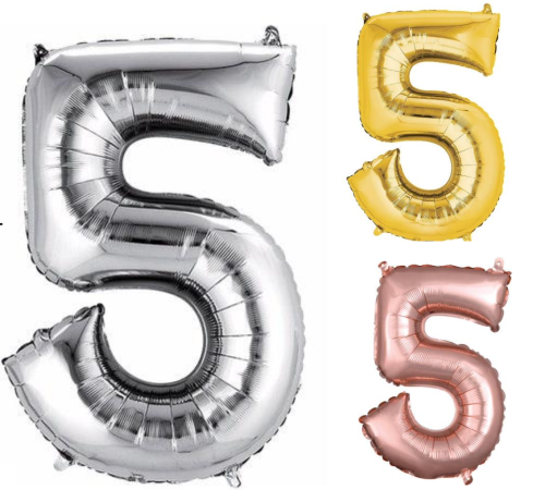 Globo de Número 5 de 34” Marca Anagram/Convergram