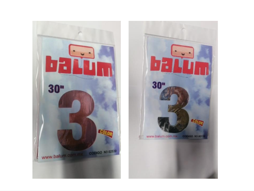 Número 3 de 30” Marca Balum