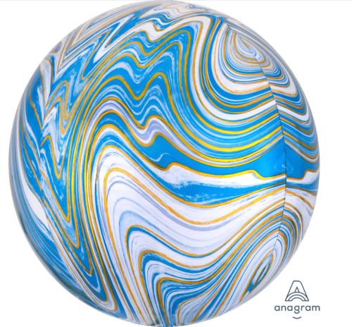 Globo Orbz Marblez Azul/Amarillo Anagram/Convergram