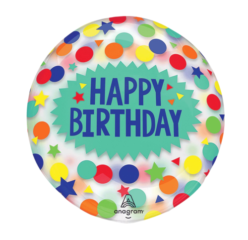 CRYSTAL CLEARZ BRURBUJA TRANSPARENTE Cumpleaños Anagram/Convergram