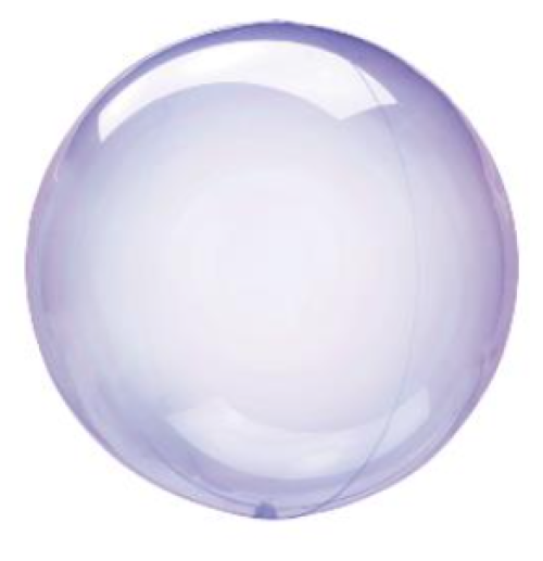 CRYSTAL CLEARZ BRURBUJA TRANSPARENTE LISA Morado Anagram/Convergram