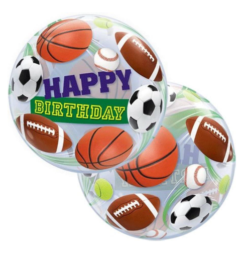 Globos burbujas Marca Qualatex BUBBLES Cumpleaños Balones Deportivos 