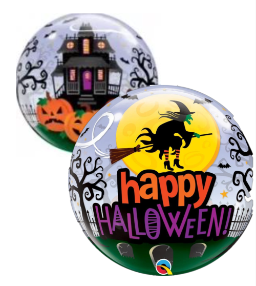 Globos burbujas Marca Qualatex BUBBLES Happy Halloween