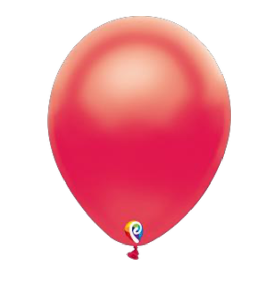 Bolsa de globos de látex Sensacional Número 12 color Rojo Metálico Nacarado.