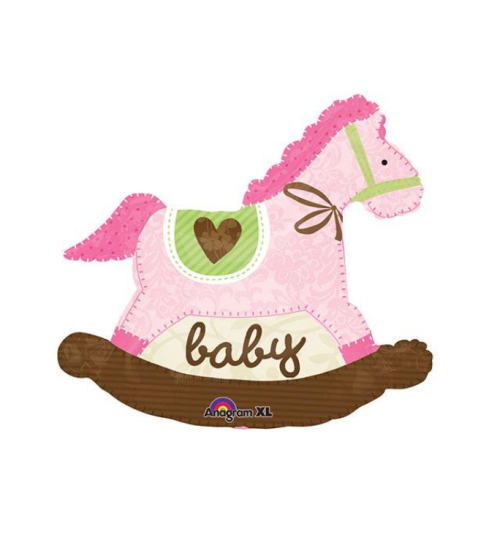 Globo de BABY bebe 28” es niña caballito rosa