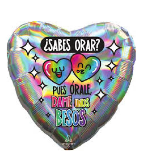 Globo de foil de tema de amor de 18”