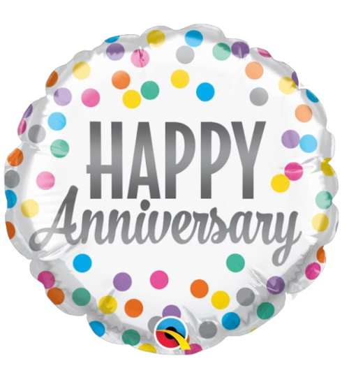 Globo de foil de tema de amor de 18” Aniversario