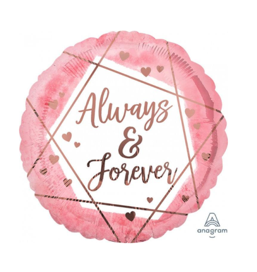 Globo de foil de tema de amor de 18”