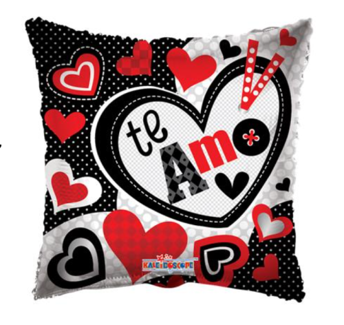 Globo de foil de tema de amor de 36” Te amo