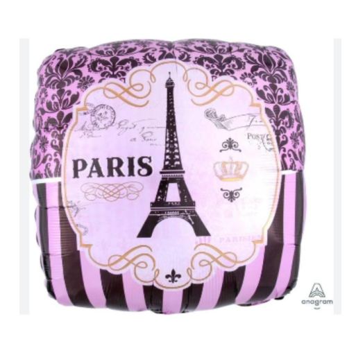 Globo de foil de tema de amor de 28” Paris