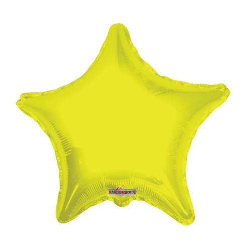 Globo de foil en forma de estrella 22” Amarillo Mate