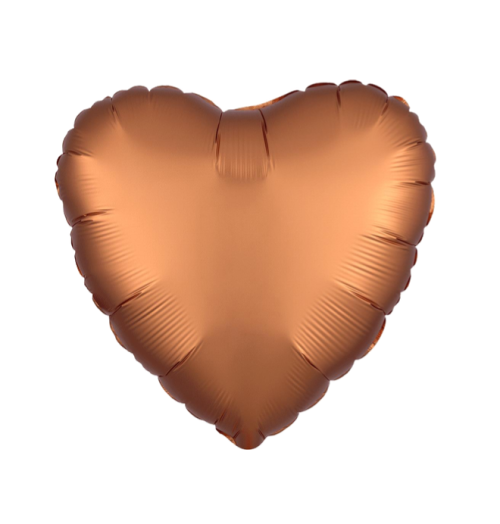 Globo de foil satinado en forma de Corazón 17” Satin Luxe Amber