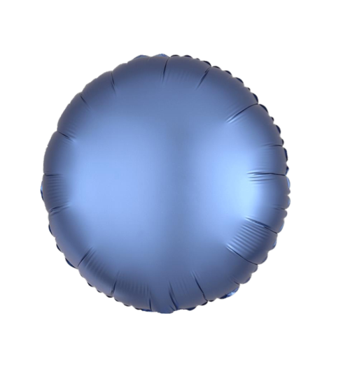 Globo de foil satinado en forma de Circulo 17” Satin Luxe Azure