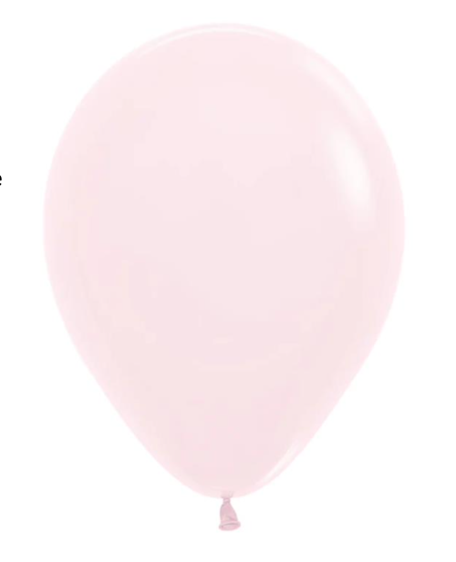 Bolsa de globos de látex Sempertex número 12 color Rosa Pastel Mate