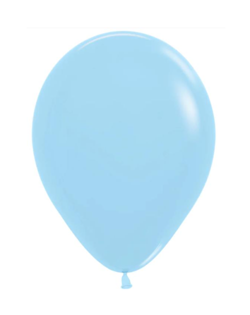 Bolsa de globos de látex Sempertex número 12 color PASTEL MATE AZUL