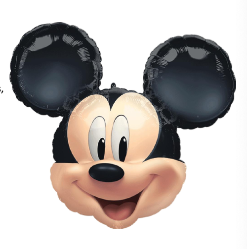 Globo de foil de personajes de 28” Cabeza De Mickey