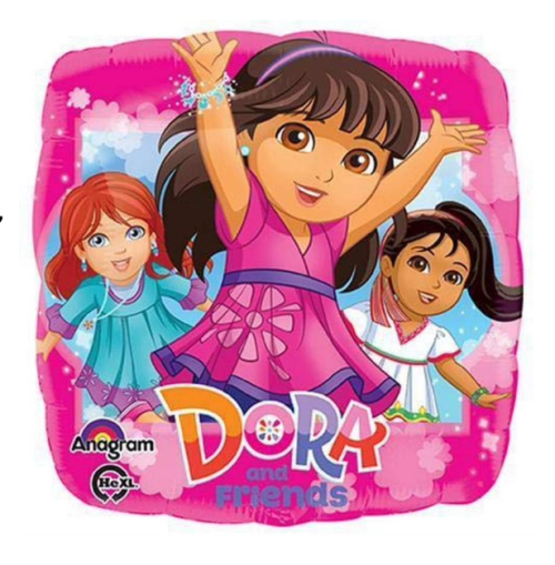 Globo de foil de personajes de 18” Dora
