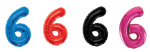 Globo de Número 6 de 34” Marca Anagram/Convergram